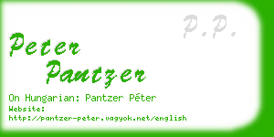 peter pantzer business card